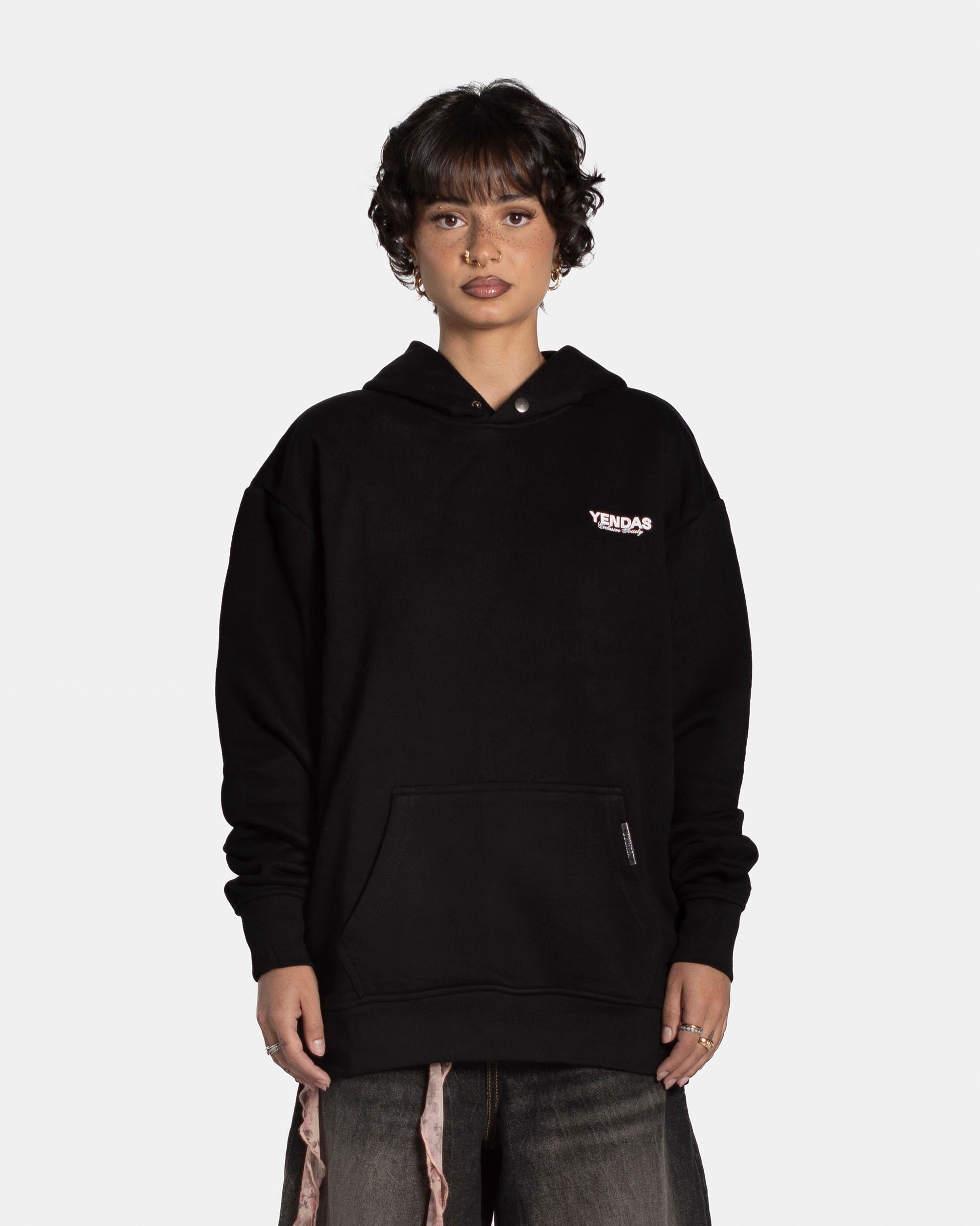 Temple Oversized Hoodie – Black